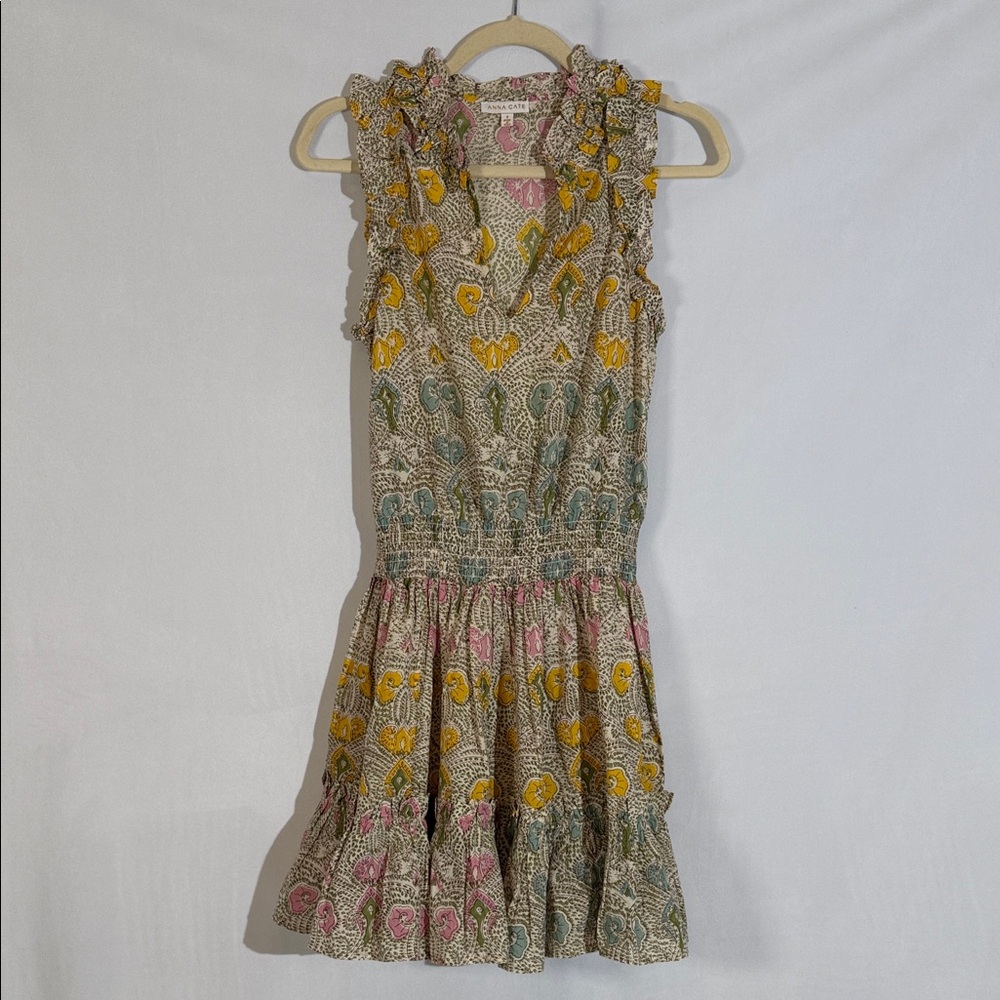 NWOT Anna Cate Morgan Dress Floral Print Size Small Mini 100% Cotton